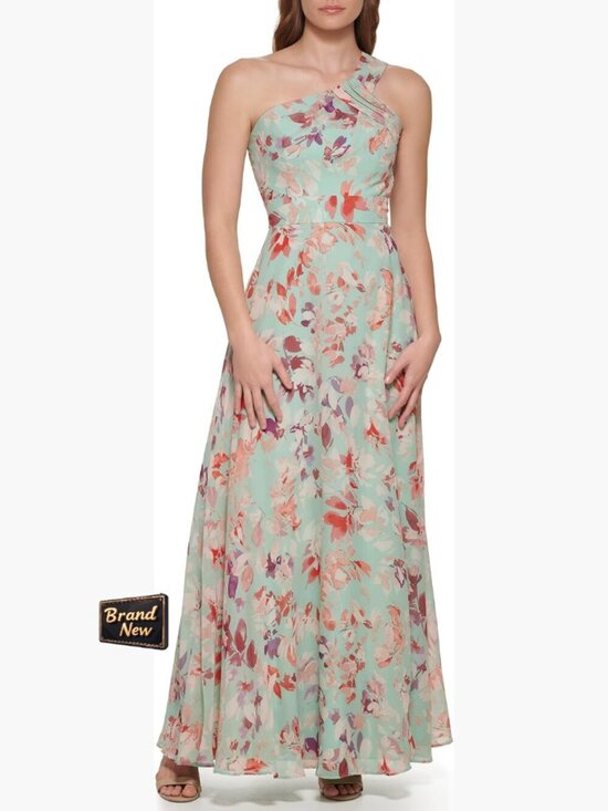 Dresses & Skirts - Elegant Guest of Wedding Gown Sleeveless Asymmetrical One Shoulder Chiffon
